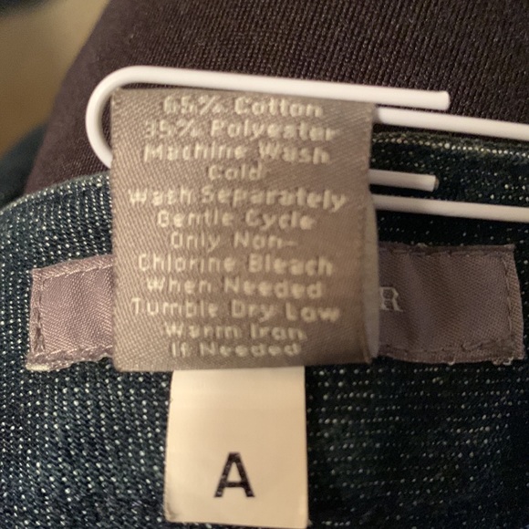 Wide Leg Trousers ~ANN TAYLOR ~Classic Dark Wash ~SIZE 8 ~Modern ~Contemporary - Picture 7 of 8